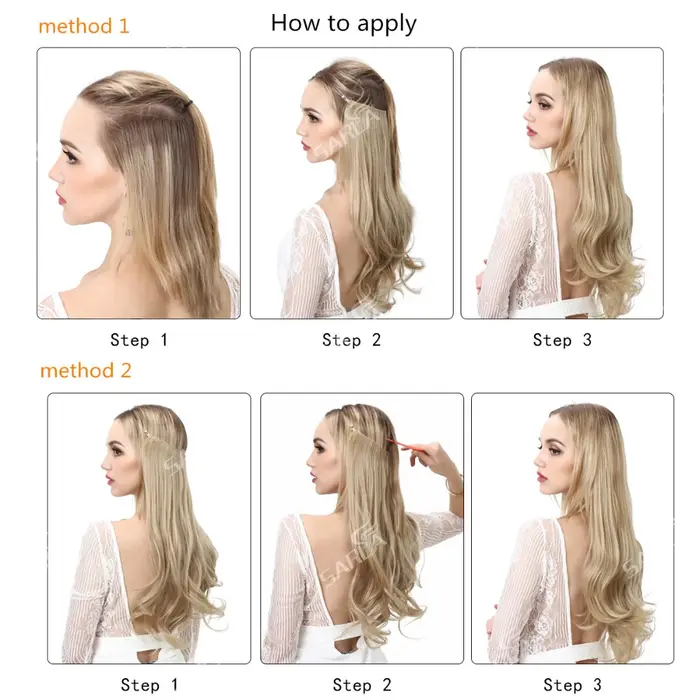 Extensions de cheveux synthétiques naturelles