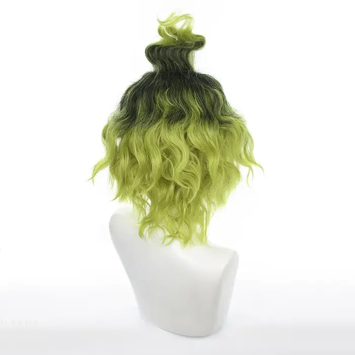 Gyutaro Shabana Cosplay perruque Daki frère noir vert cheveux bouclés Anime grade supérieure 6 perruques + bonnet