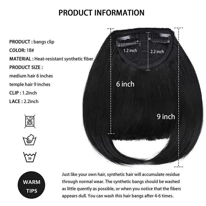 Extensions de faux cheveux à clipser avec clips invisibles