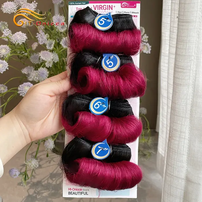 Extensions de cheveux humains bouclés indiens pour femmes
