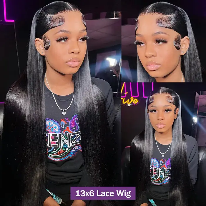 Perruque Lace Closure Wig Naturelle Lisse, HD, 4x4, 13x4, 28 30 Pouces