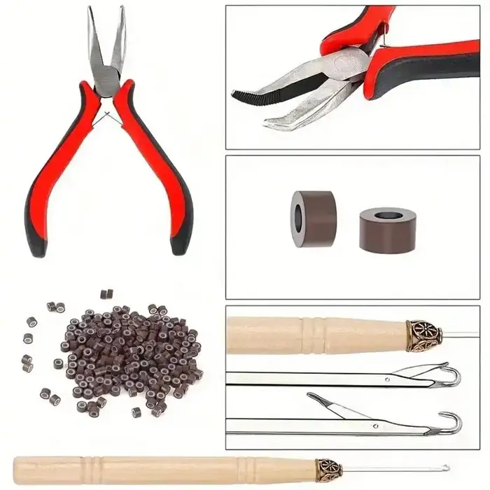 Kit de brins de guirlandes de cheveux brillants