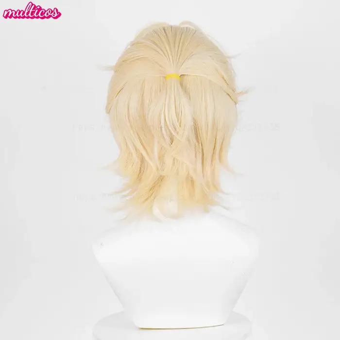 Perruque de Cosplay Luka courte Blonde de haute qualité, cheveux synthétiques résistants à la chaleu