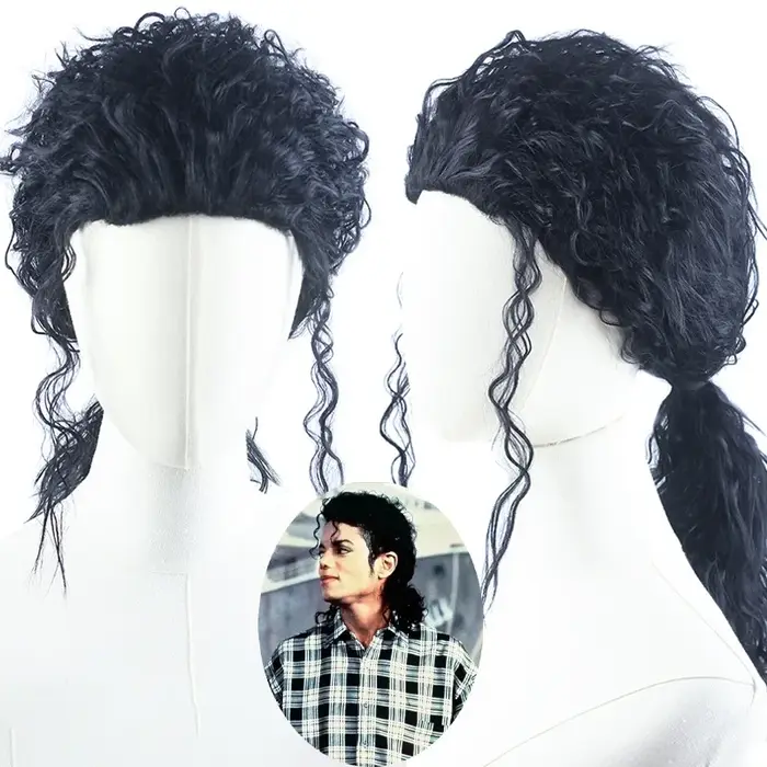 MJ Michael Cosplay perruque noire Jackson