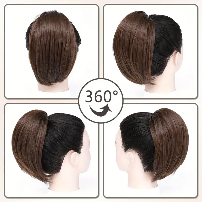 Postiche synthétique lisse et haute pour femme