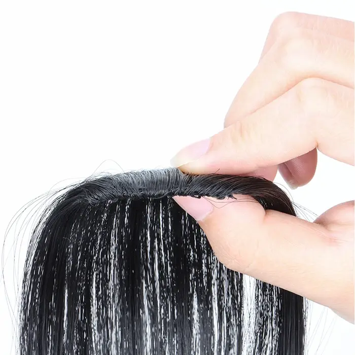 Extension capillaire synthétique fausse frange d'air Invisible, postiche à franges avant, accessoire