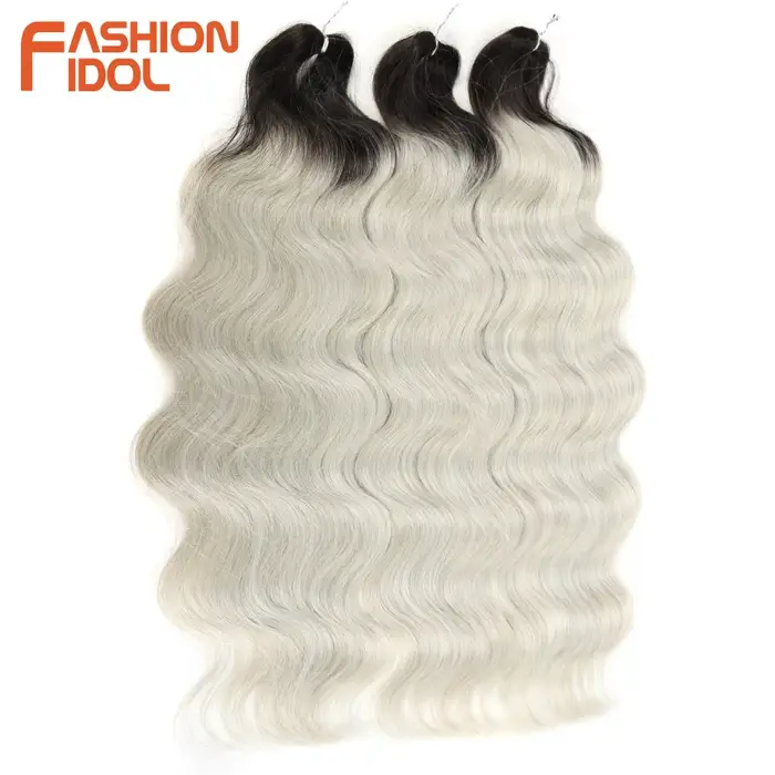 FASHION IDOL 24 pouces vague de corps Crochet tresses cheveux synthétiques pour les femmes noires va