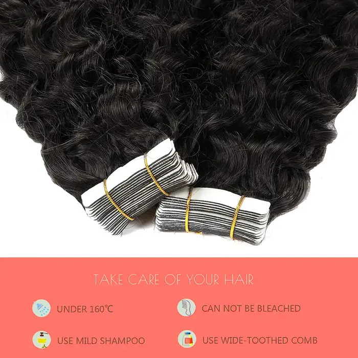 Extensions de Cheveux Humains Ondulés pour Femme