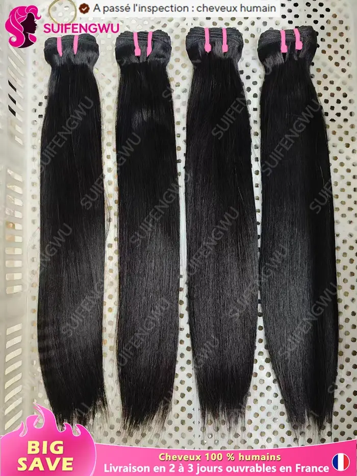15A Tissage cheveux humains Vietnamese extension 100% Raw
