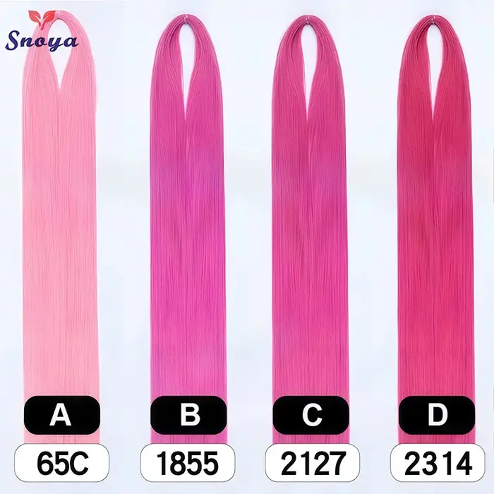 Snoya 120 cm matières premières de cheveux synthétiques 100 couleurs utilisées pour la coiffure de p
