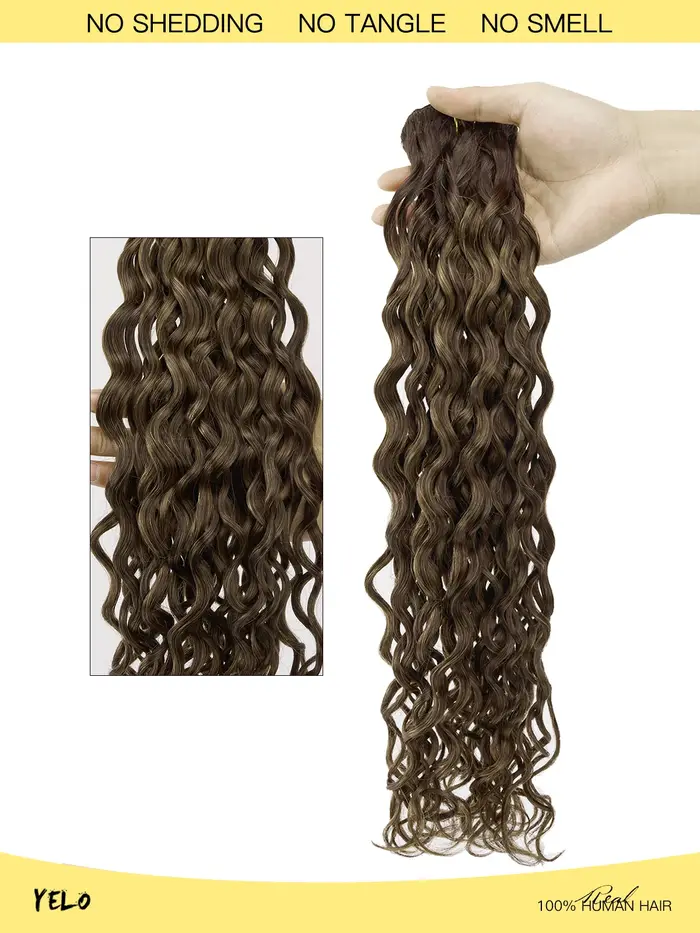 Yelo pince bouclée dans les Extensions de cheveux vrais