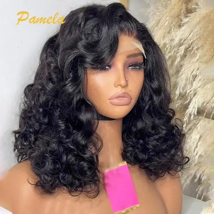 Perruque Blonde Ombre couleur marron perruque de cheveux humains 250 densité lâche vague profonde de
