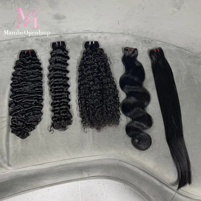 Extensions de cheveux bouclés sans nœuds de 16 à 26 pouces