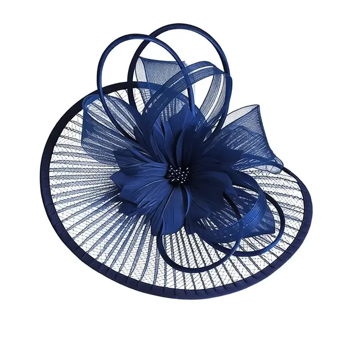 Serre-tête en résille fleuri élégant vintage, fascinateur floral, fascinateur en sinamay, accessoire
