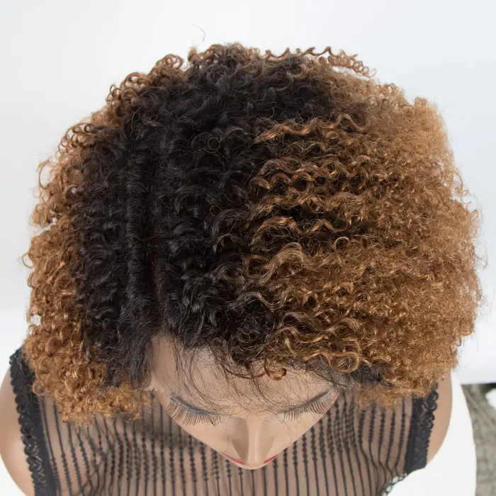 Perruque courte bouclée T1B/30 Blonde Deep Curly Bob