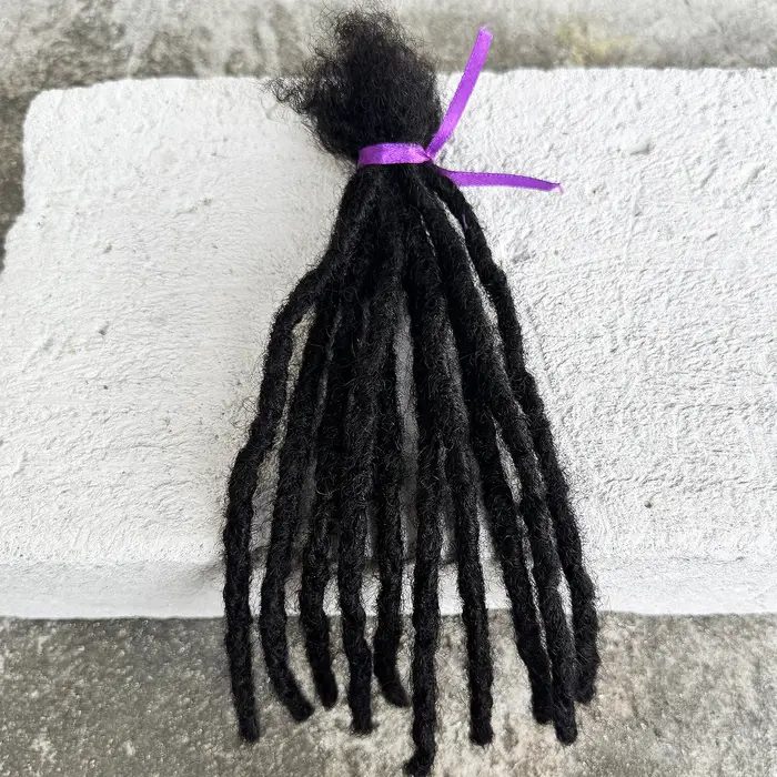 100% Extension Loc faite à la main cheveux humains