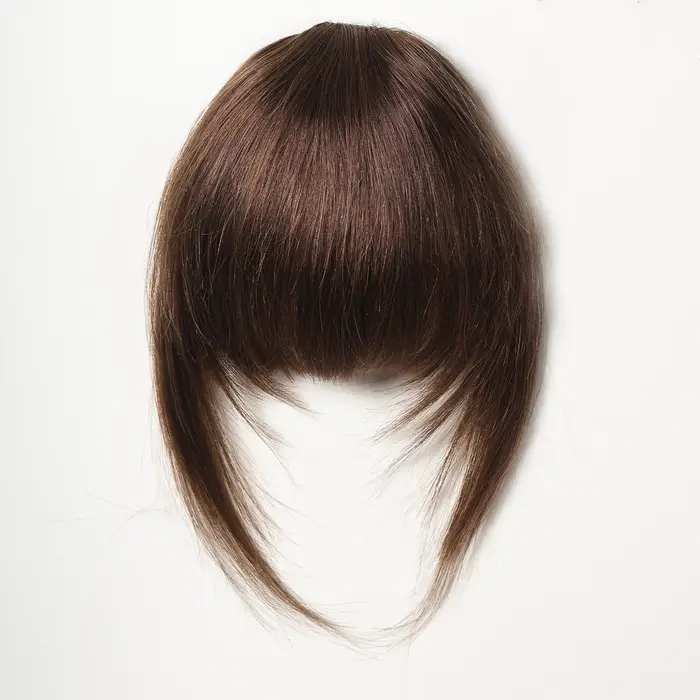 Brun Remy cheveux humains frange naturel droit
