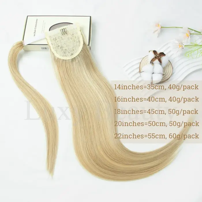 Clip en queue de cheval Extensions de cheveux humains