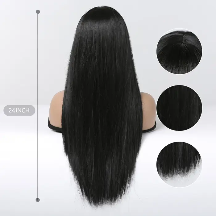 EASIHAIR – perruques synthétiques longues et lisses avec frange