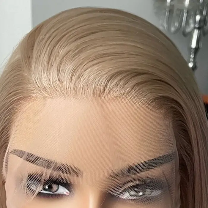 Perruque Lace Front Wig synthétique lisse et longue 13x4