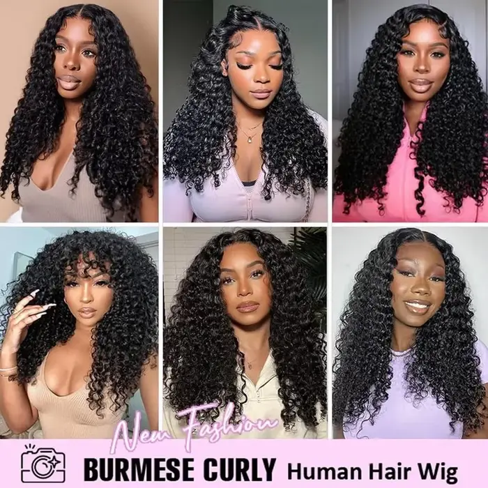 Perruque de cheveux humains bouclés birmans de 30 à 40 pouces, densité 200, avec dentelle HD 13x4 et