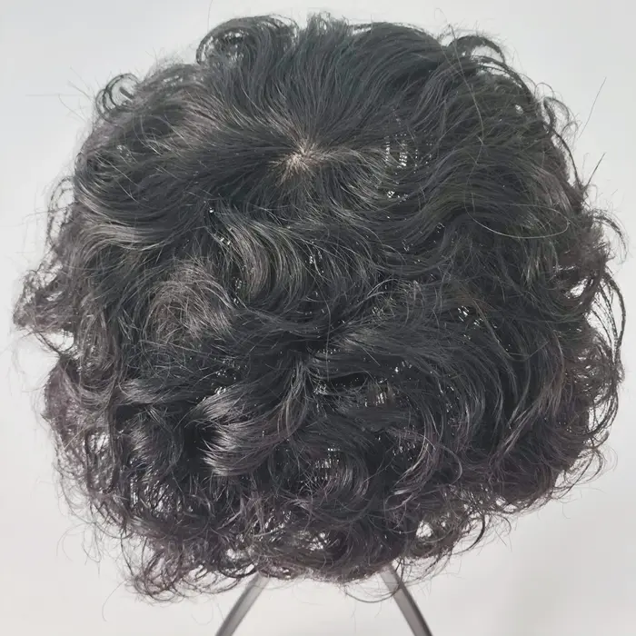 Perruque de cheveux courts bouclés pour hommes