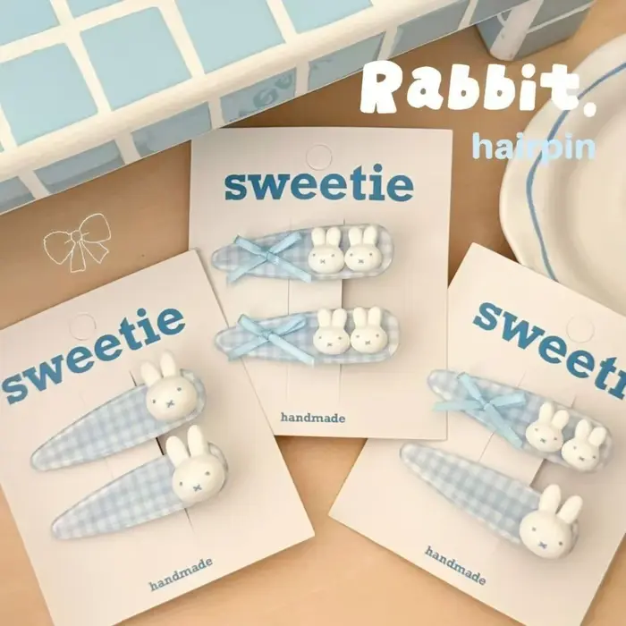 Pince à cheveux BB Miffy Lapin de dessin animé mignon
