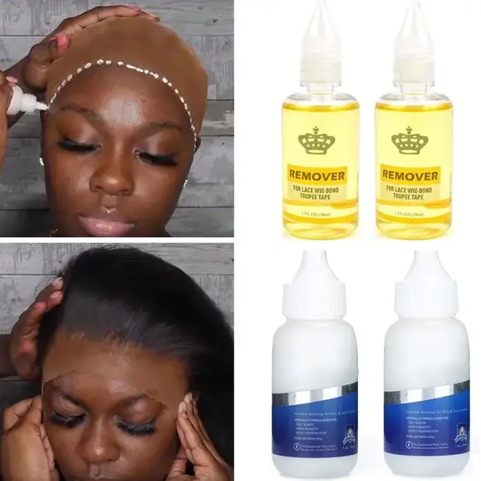 Colle pour perruque avec dissolvant