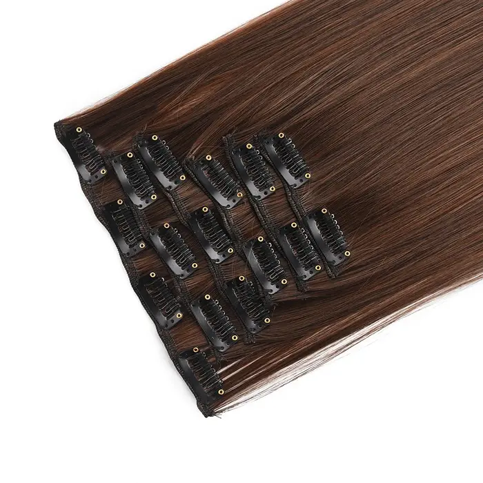 Jeedou 6 pièces/ensemble Extensions de cheveux à clips