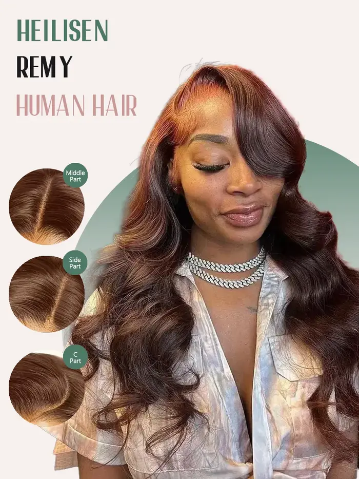220% densité 36 pouces chocolat brun vague de corps 13x6 dentelle avant perruques de cheveux humains