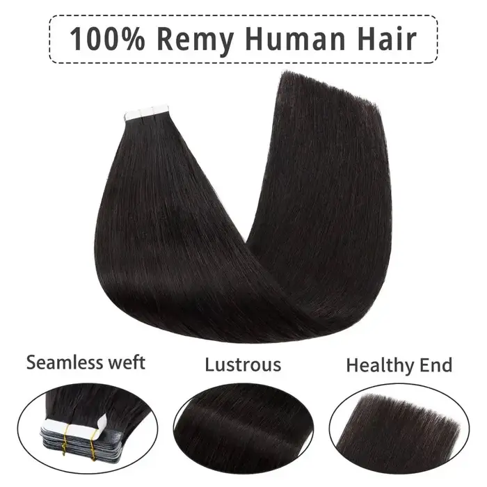 Tape in Hair Extensions Natural Human