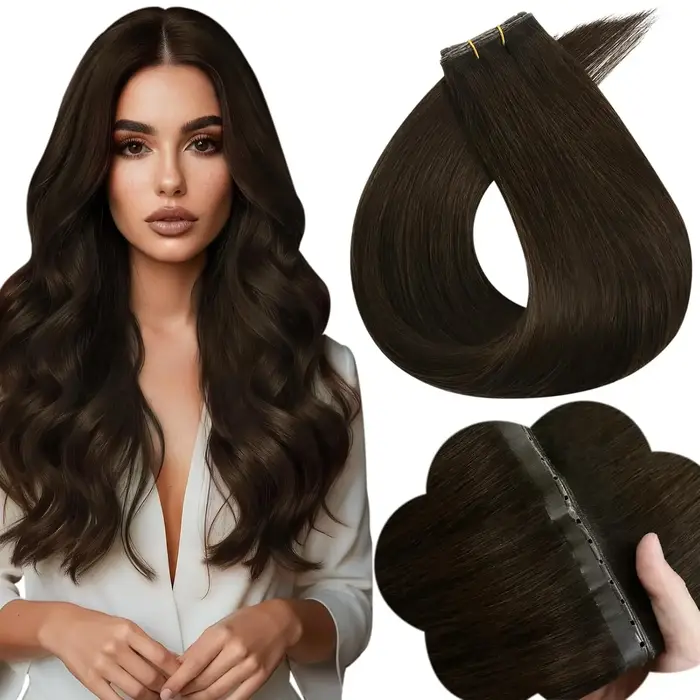 Extensions de cheveux de trame de papillon de couleur unie pleine brillance 50G