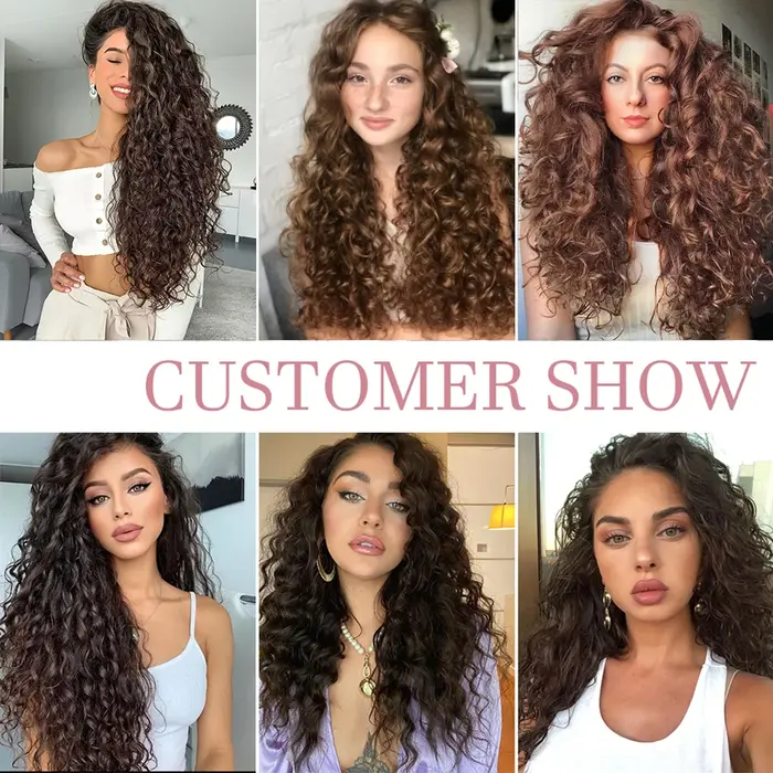 Brian KerCapsule V Tip Extensions de Cheveux Humains Naturels Vague d'Eau, Cheveux Humains Brésiliens Remy pour Femme
