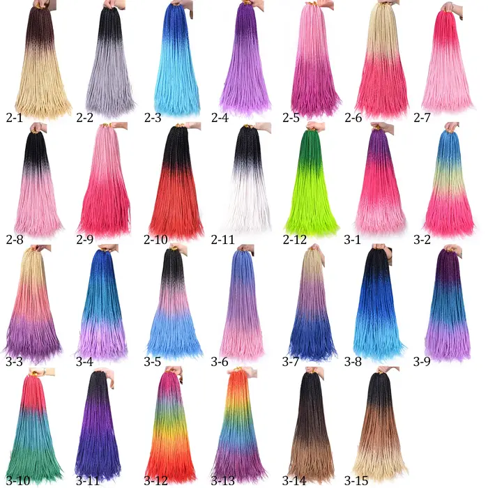 Tresses synthétiques en boîte