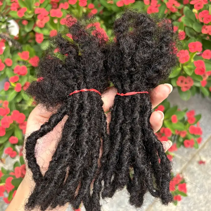 Extensions de cheveux 100% naturels Inter Loc, 4 à 8 pouces, 0.6cm de largeur, Dreadlock entièrement