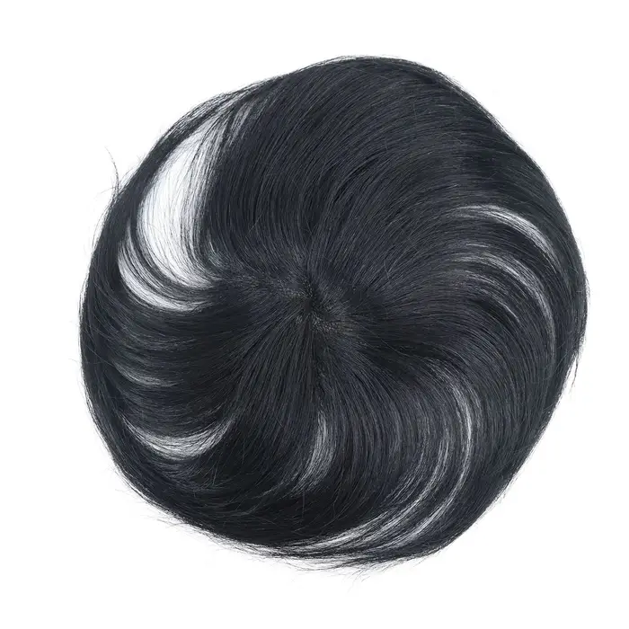 Postiches humaines noires naturelles pour hommes