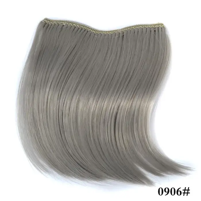 2Clips Clip-in coloré synthétique cheveux frange Extension frontale fausse frange postiche pour les