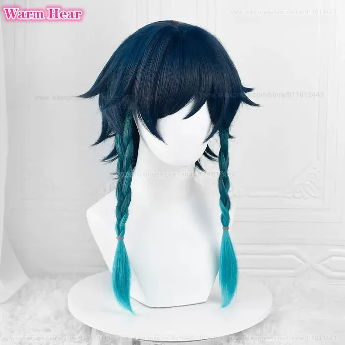 Venti Cosplay Perruque avec Bonnet pour Femme