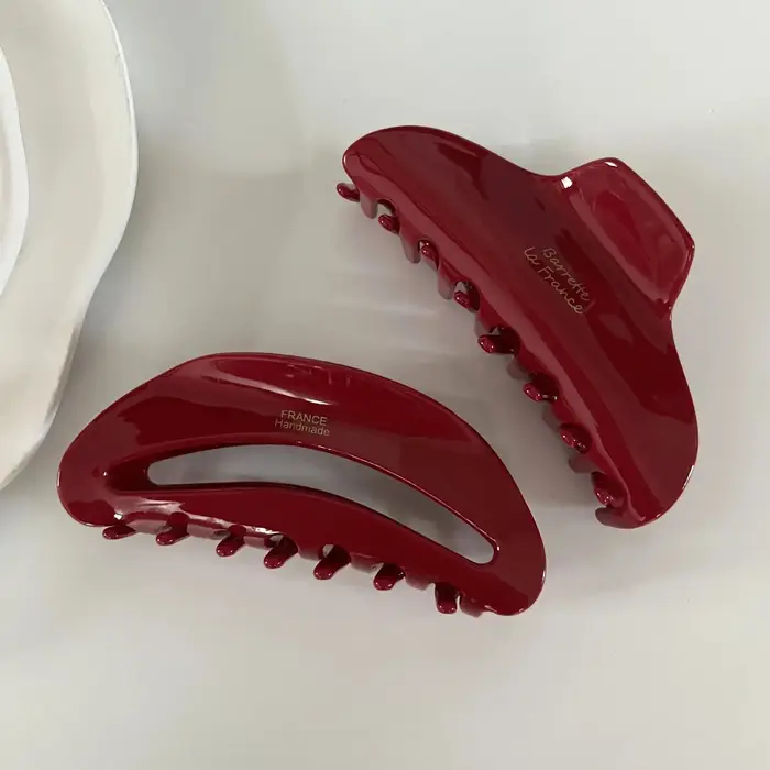 Grande pince à cheveux série rouge pour femmes