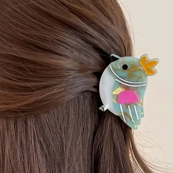1Pc Mini Pinces à Cheveux en Forme d'Oiseau Mignonnes en Acétate