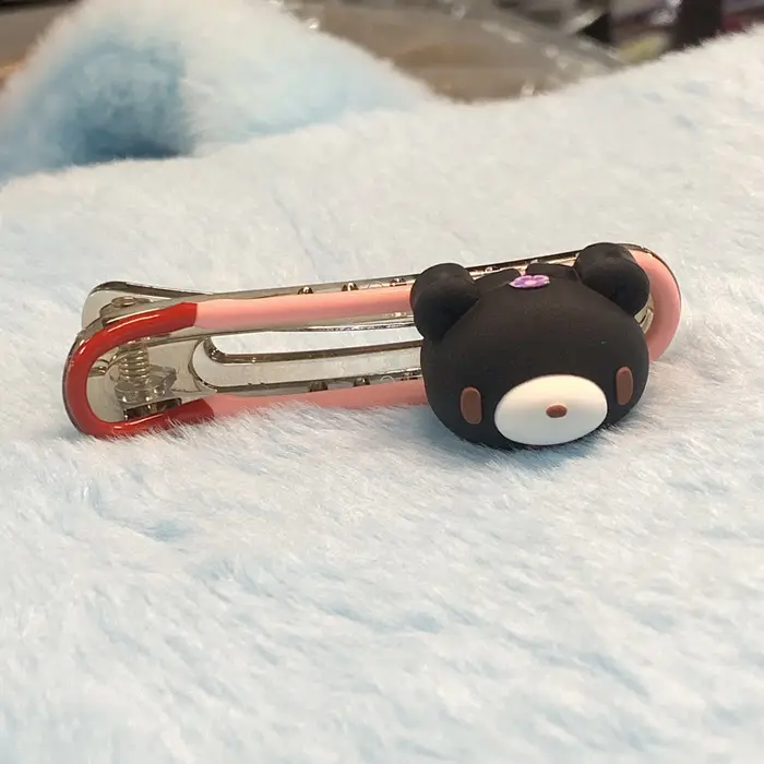 Adorables pinces à cheveux avec des jolis toppers d'ours en blanc, rose, noir. Accessoires doux pour
