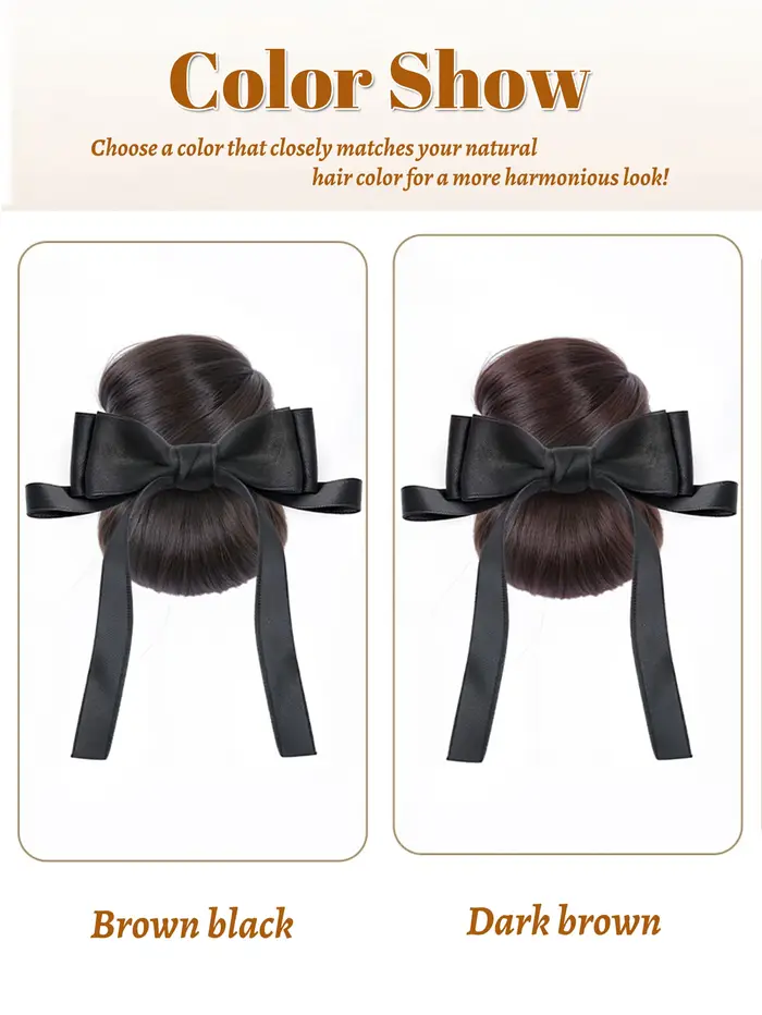 Pince à cheveux synthétique avec nœud