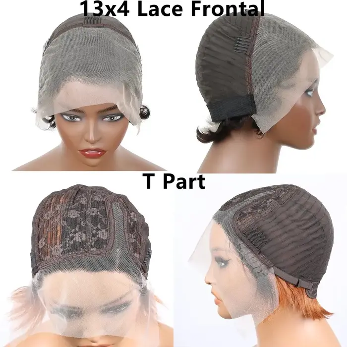 Perruque à raie latérale en cheveux naturels