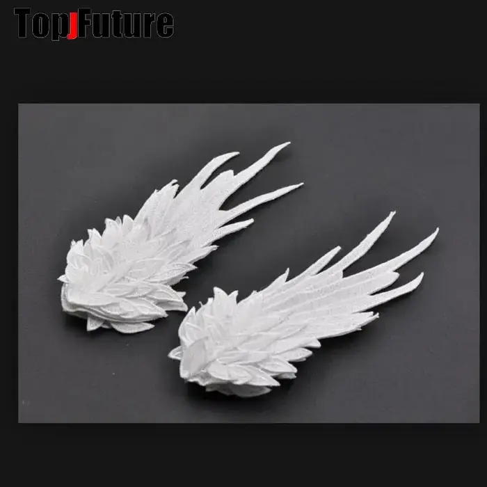 Pince à Cheveux Brodée en Plumes d'Ange, Accessoires de Cosplay, Style Concave, Épingle de Sauna Fai