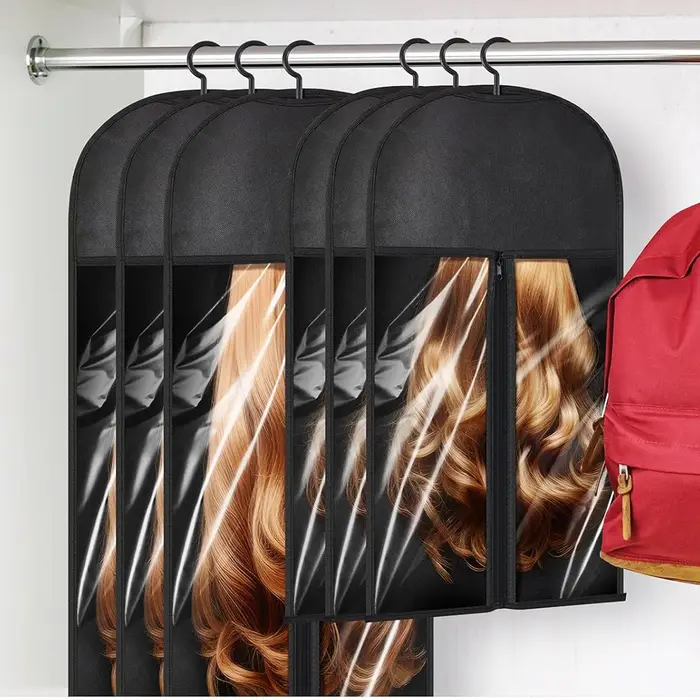 PRStyle-Cintre pour extensions de cheveux avec sac de rangement