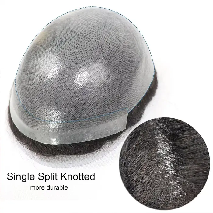 Toupet de peau fine, cheveux naturels, naissance des cheveux naturelle, prothèse capillaire à Double