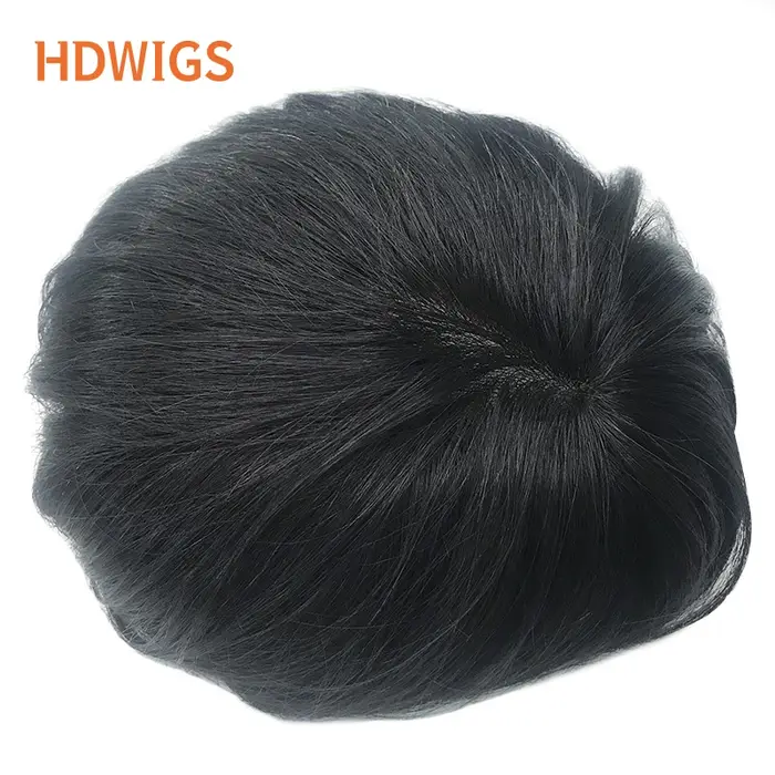 Prothèse capillaire pour homme en cheveux naturels brésiliens