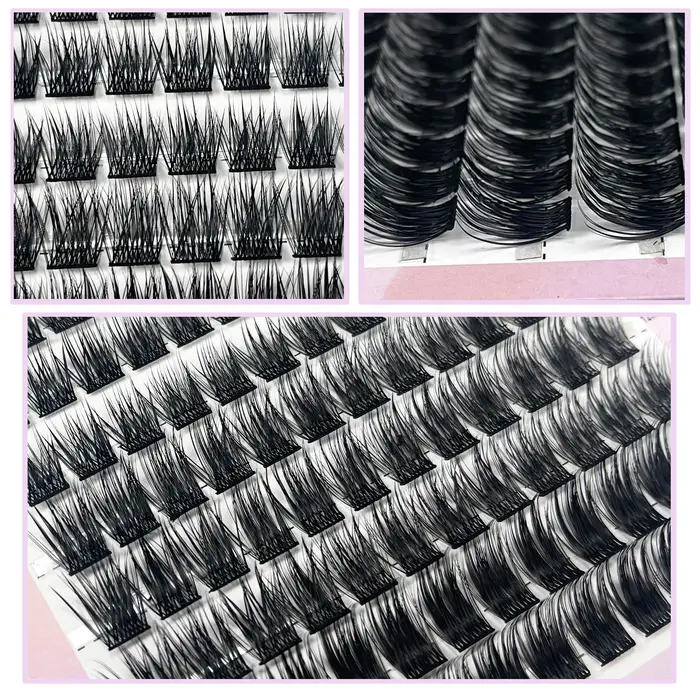 120 grappes de cils individuels D Curl 8-14mm plateau mixte Extension