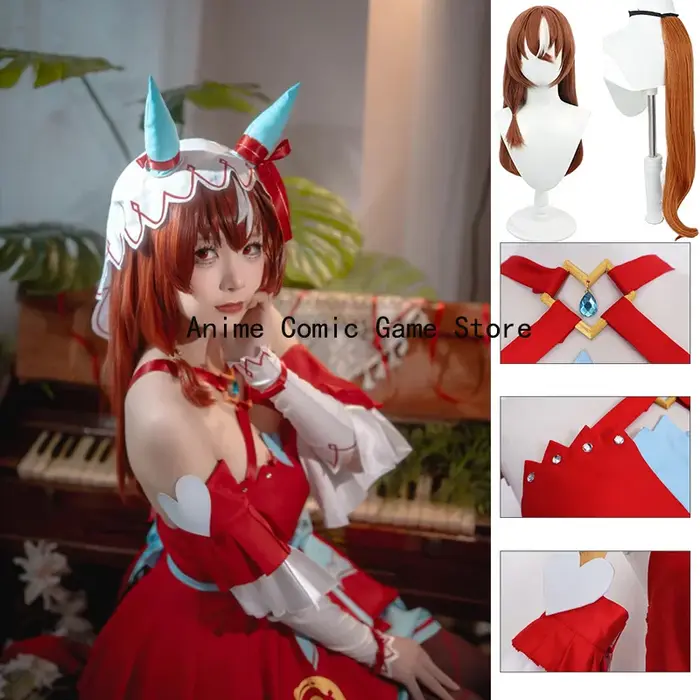EN STOCK S-3XL Costume de cosplay Umamusume Still in Love avec voile et perruque