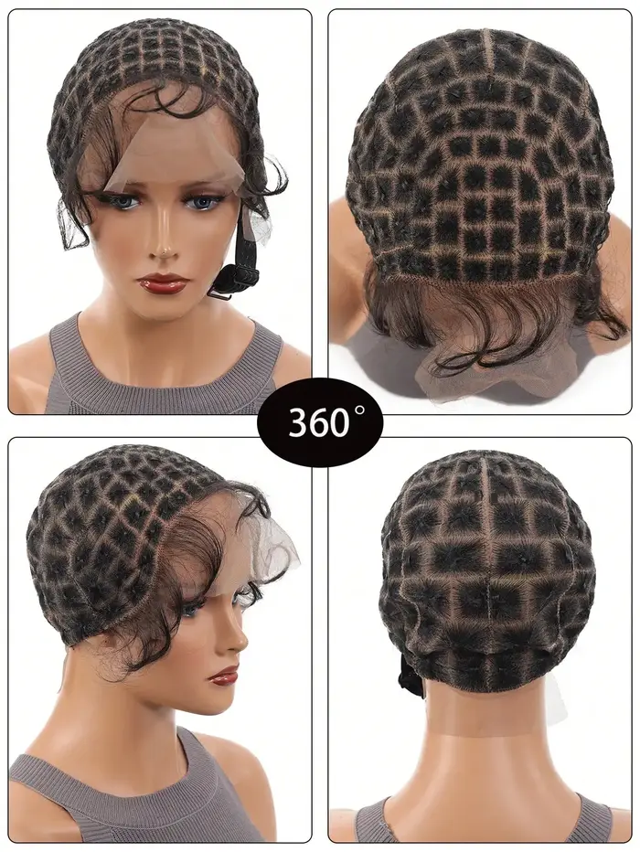 Bonnet de perruque synthétique tressé avec cheveux de bébé
